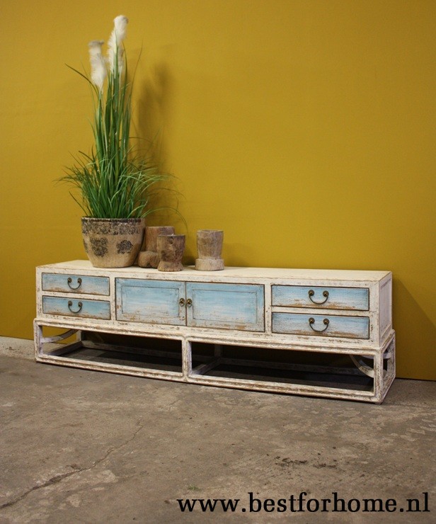 Stoer Uniek Oud Houten Dressoir Retro Landelijk Kast NO 886 2
