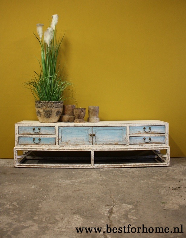Stoer Uniek Oud Houten Dressoir Retro Landelijk Kast NO 886 4