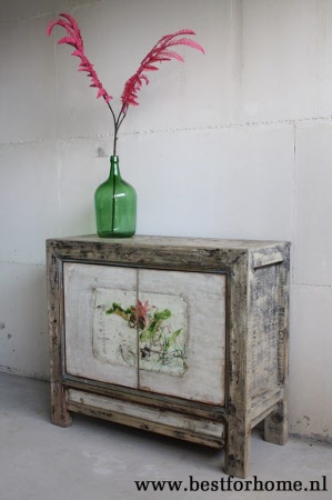 Authentieke Kast China Beschilderd Kleurrijk Chinees Houten Dressoir NO 401 2