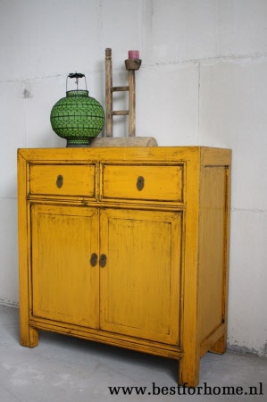 Chinees Gekleurd Houten Dressoir Uniek Kleurrijk Aziatisch Meubel NO 283 2