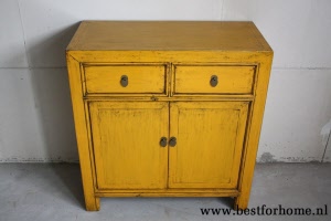 Chinees Gekleurd Houten Dressoir Uniek Kleurrijk Aziatisch Meubel NO 283 3