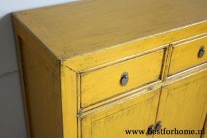 Chinees Gekleurd Houten Dressoir Uniek Kleurrijk Aziatisch Meubel NO 283 4