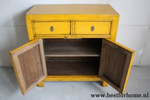 Chinees Gekleurd Houten Dressoir Uniek Kleurrijk Aziatisch Meubel NO 283 5