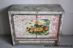 Chinees Origineel Oud Houten Dressoir Kleurrijke Vintage Kast 787 3