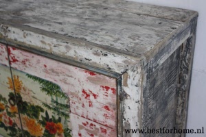 Chinees Origineel Oud Houten Dressoir Kleurrijke Vintage Kast 787 4