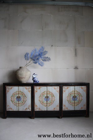 Karakteristiek Chinees Houten Dressoir Bohemian Style Handbeschilderde Kast NO 876 2