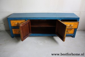 Kleurrijk Dressoir China Werelds Vintage Landelijk Chinese Kast NO 244 5