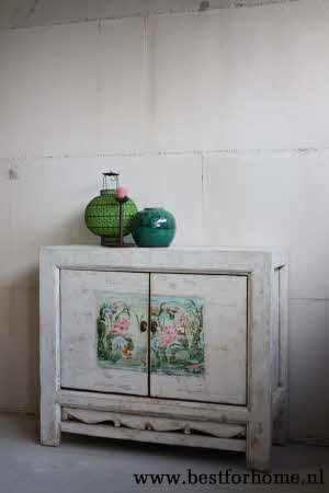 Kleurrijk Origineel Handbeschilderd Kastje Oosters Dressoir Uniek Oud Hout NO 706 2_20251101201209