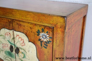 Kleurrijk Uniek Chinees Beschilderd Kastje Vintage Style Kast NO 983 6