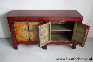 Kleurrijke Oosterse Kast Chinees Dressoir Uniek Bohemian Landelijk NO 478 5