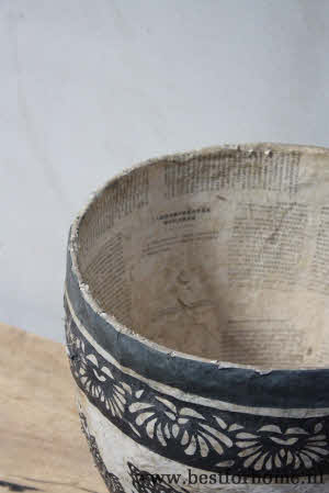 Oude Chinese Pot Papier Sobere Landelijke Kruik Origineel Werelds Object NO 836 4