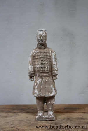 Sobere Stoere Chinese Terracotta Krijger Uniek Beeldje NO 533 2