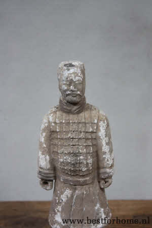 Sobere Stoere Chinese Terracotta Krijger Uniek Beeldje NO 533 5