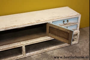 Stoer Uniek Oud Houten Dressoir Retro Landelijk Kast NO 886 10