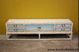 Stoer Uniek Oud Houten Dressoir Retro Landelijk Kast NO 886 6