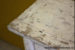 Stoer Uniek Oud Houten Kastje Vintage Wit Oosterse Kast NO 860 8