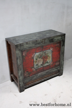 origineel chinees beschilderd kastje puur landelijk dressoir no 432 5