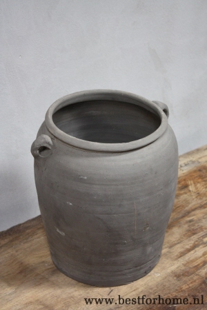 oude stoere hoge pot china unieke landelijke stenen kruik no 327 4