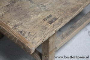 robuuste oud houten salontafel originele oude landelijke tafel no 532 9