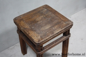 sober stoer chinees oud houten bijzettafel origineel oosters landelijk tafeltje no 808 5