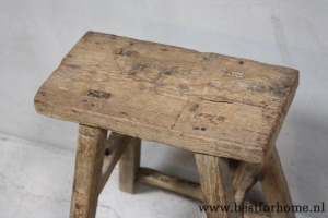 sobere landelijke oude houten kruk chinese landelijke stoel no 484 3