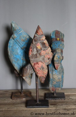 uniek oud houten paardje op statief puur robuust landelijk no 076 1