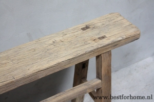 werelds smal oud houten bankje china  oude landelijke bank no 569 3